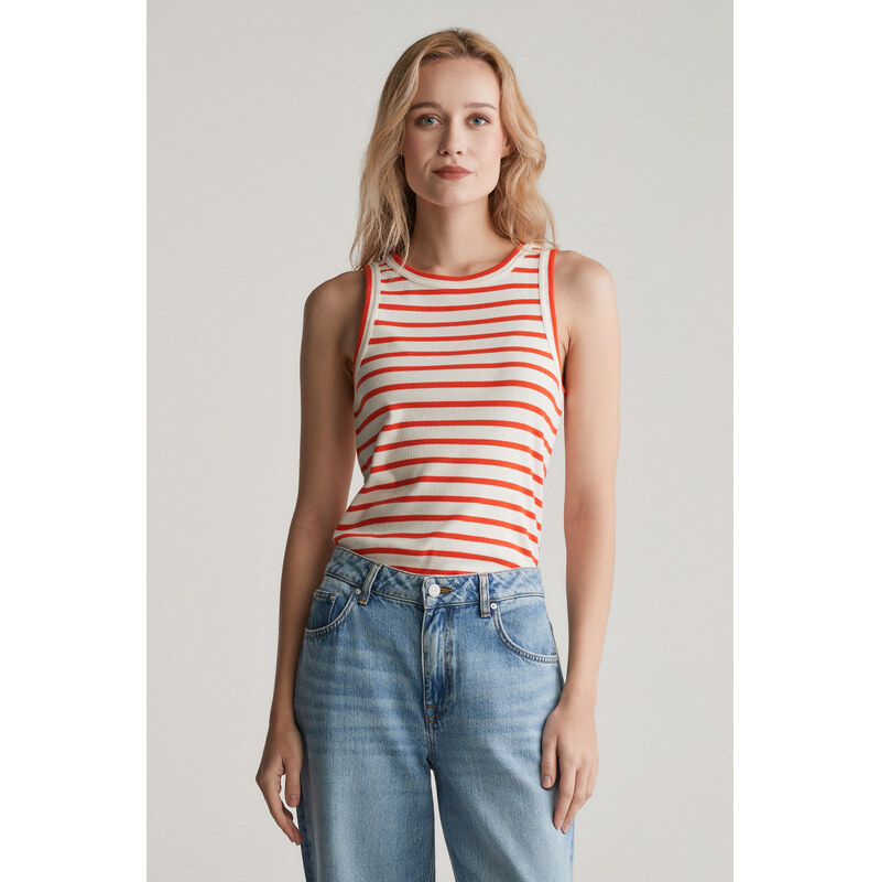 TRIČKO GANT STRIPED TANK TOP ORANGE RED 103929777