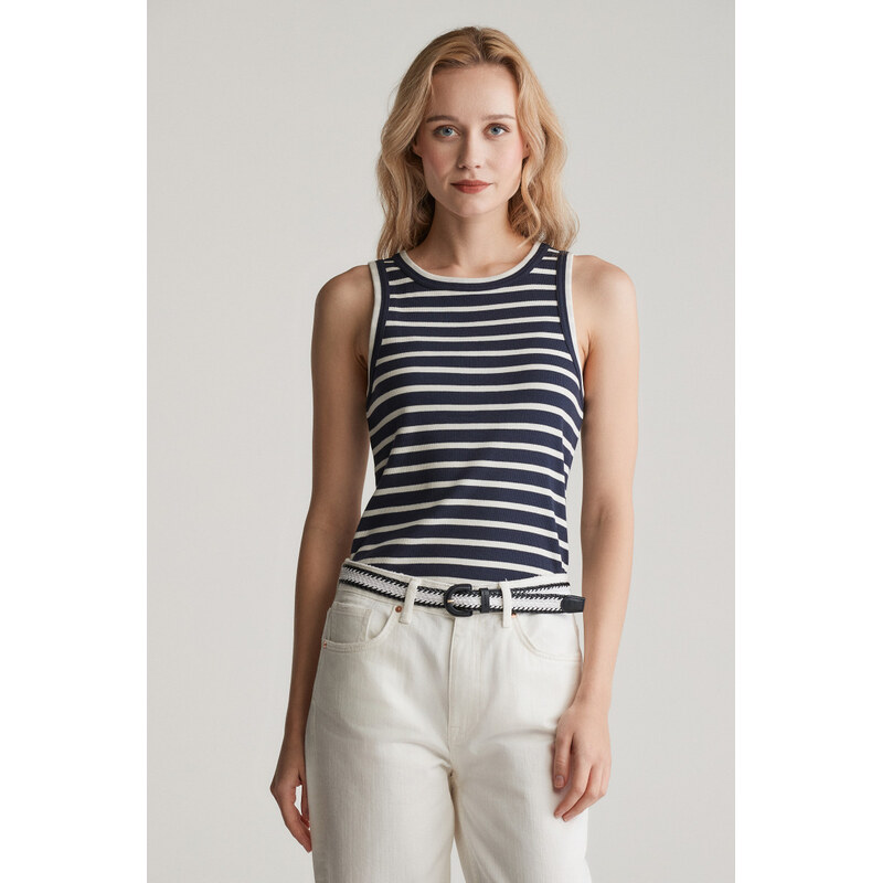 TRIČKO GANT STRIPED TANK TOP EVENING BLUE
