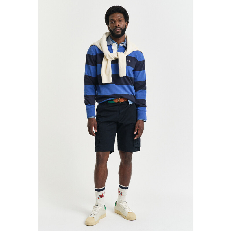 ŠORTKY GANT RELAXED TWILL CARGO SHORTS BLACK
