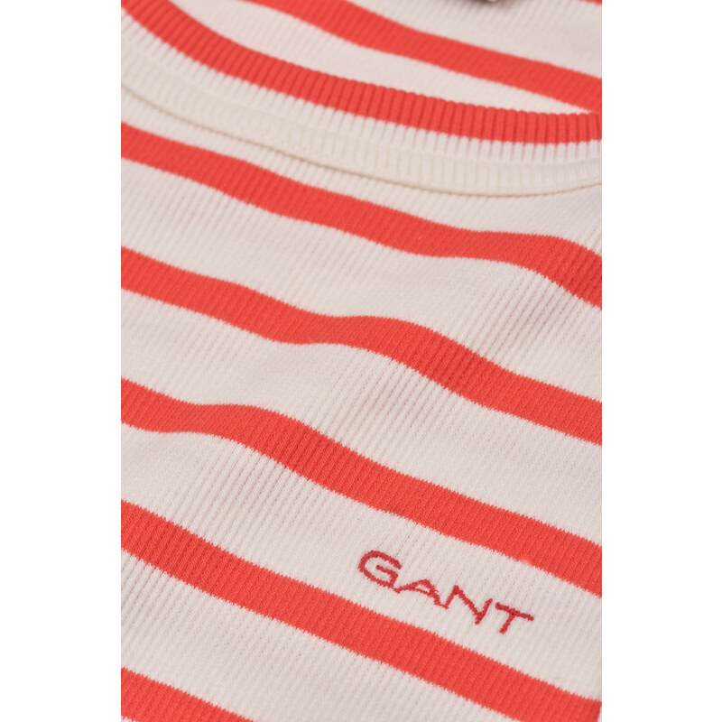 ŠATY GANT STRIPED TANK JERSEY DRESS ORANGE RED