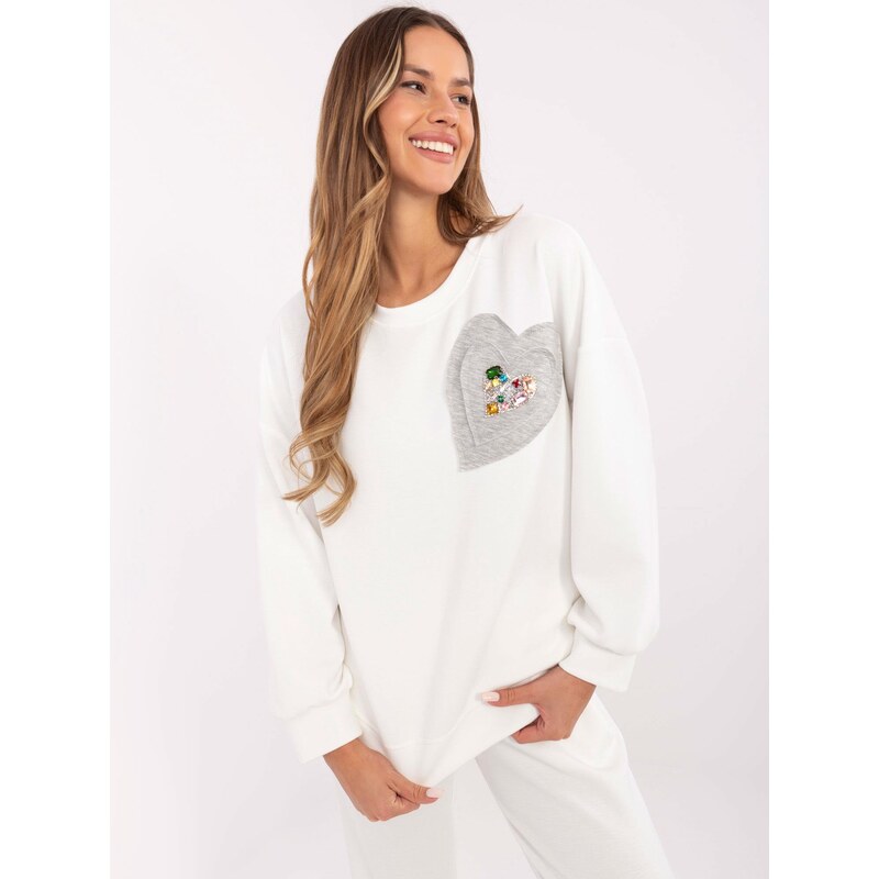 Italy Moda Sweatshirt-DHJ-BL-20322.72-ecru