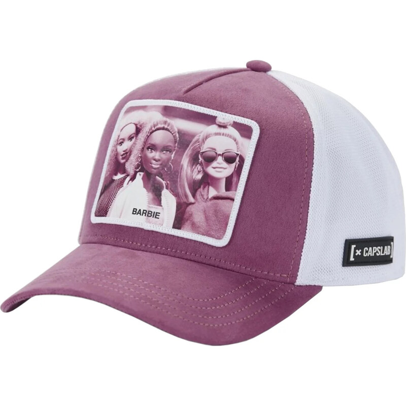 BASIC Bílo-růžová dívčí kšiltovka Capslab Barbie Cap Bílá