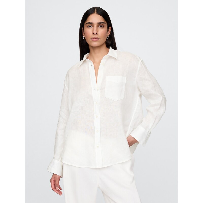 GAP Dámská Lněná oversize košile Big Shirt 717901-03 109642827