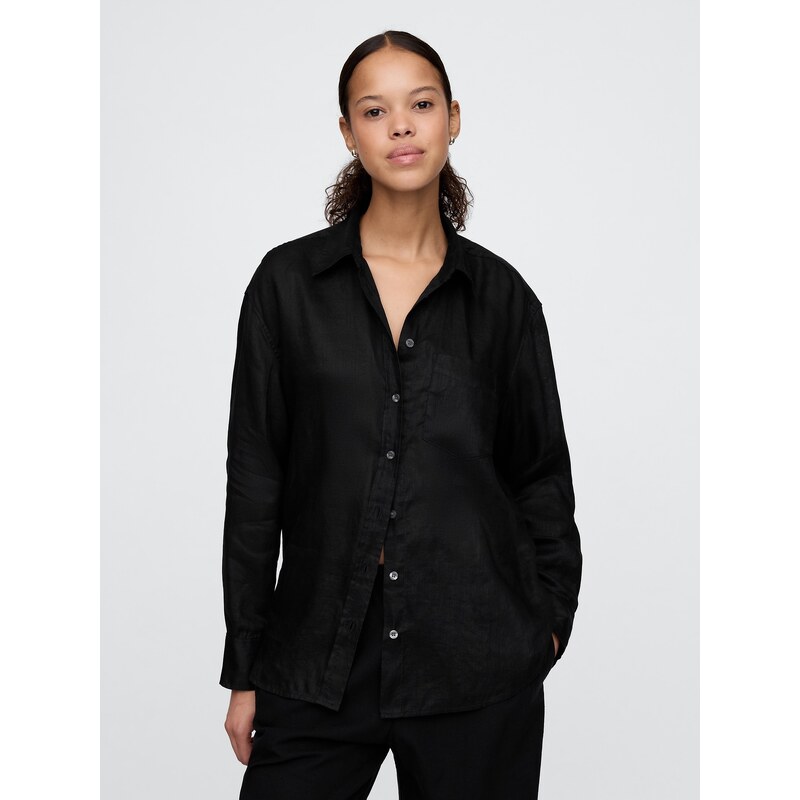 GAP Lněná oversize košile Big Shirt - Dámské