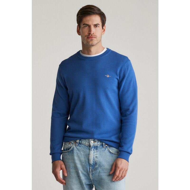 SVETR GANT CLASSIC COTTON C-NECK RICH BLUE