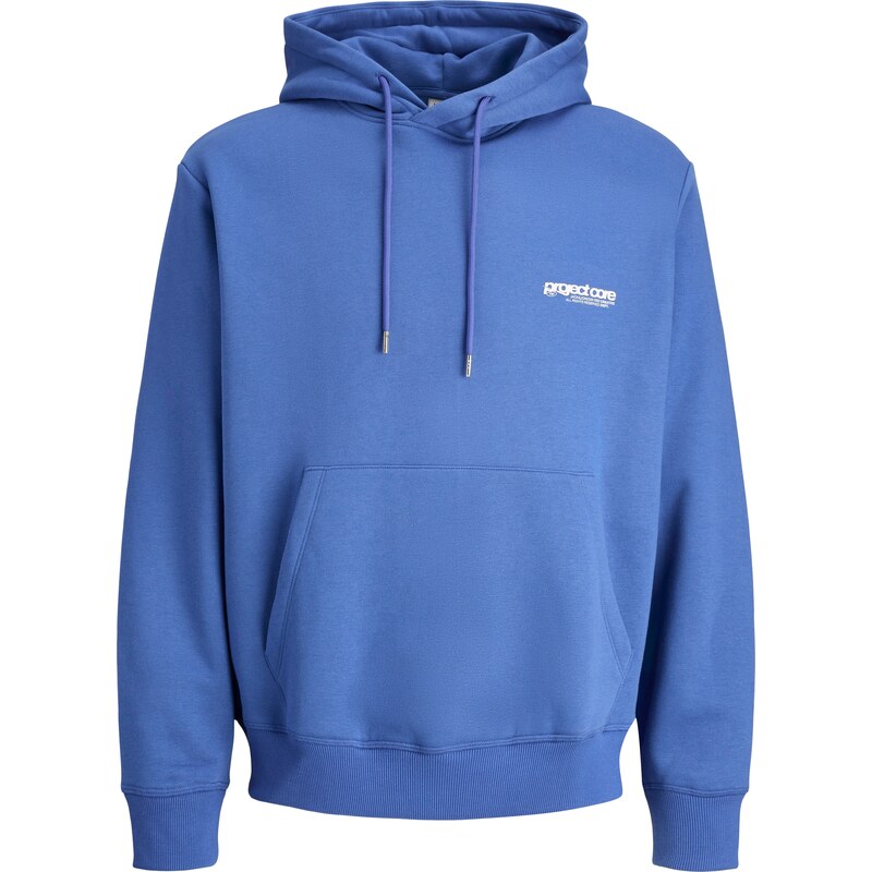 JACK & JONES Mikina JCOUnion enciánová modrá / bílá