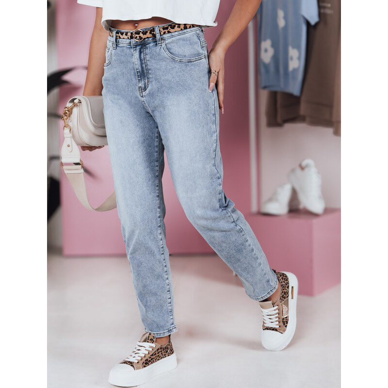 BASIC Světle modré stylové džíny mom CASUALJIN UY2351