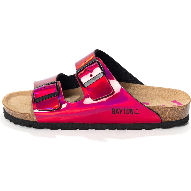Bayton Pantofle Athena pink / černá