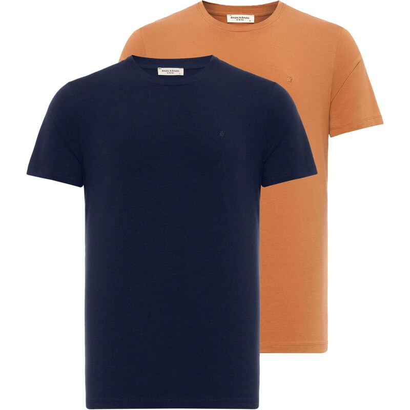 Anou Anou Tričko námořnická modř / oranžová