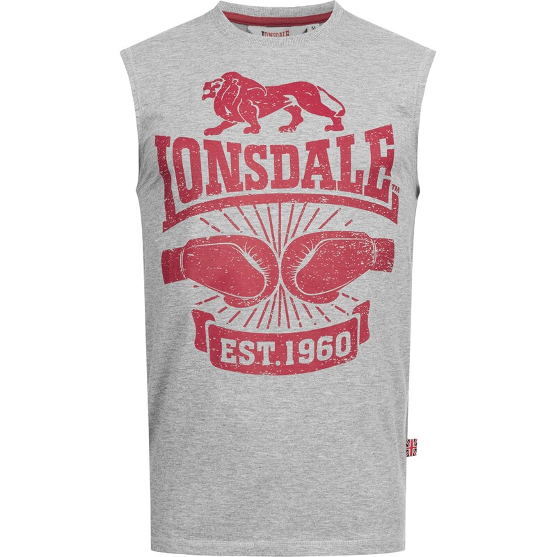 LONSDALE Tričko Cleator světle šedá / krvavě červená