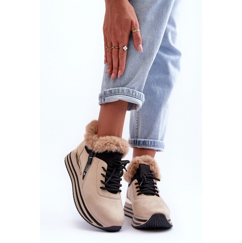 Inello Dámská sportovní kotníková obuv 21-Q99 model 185656 Béžová s 103954212