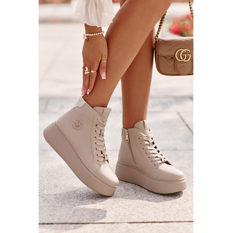 SWEET SHOES Sportovní obuv 66707 béžová - Step in style
