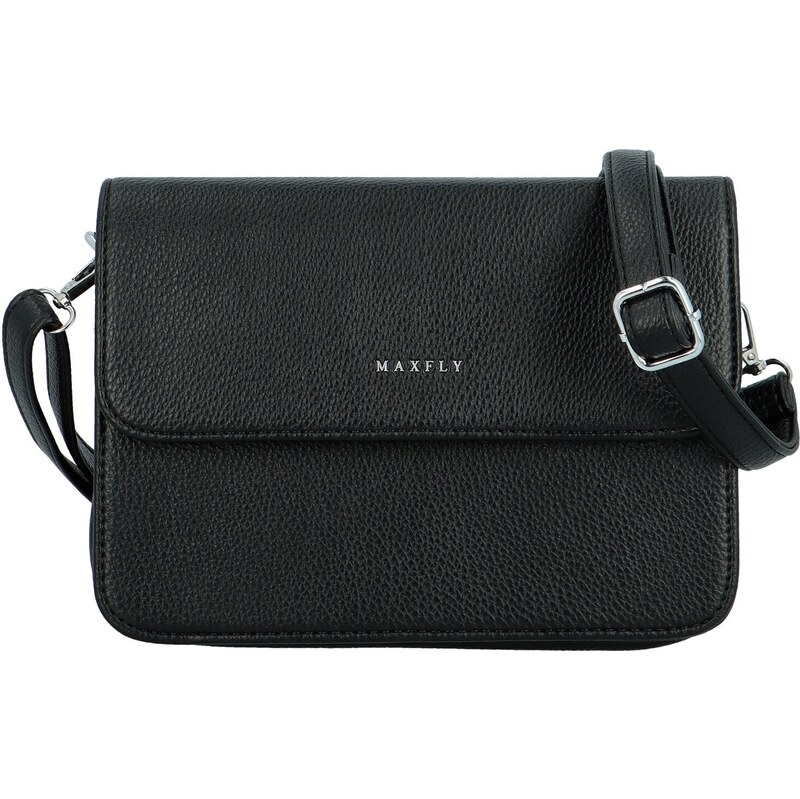 Stylová dámská koženková crossbody kabelka MaxFly Hanele, černá