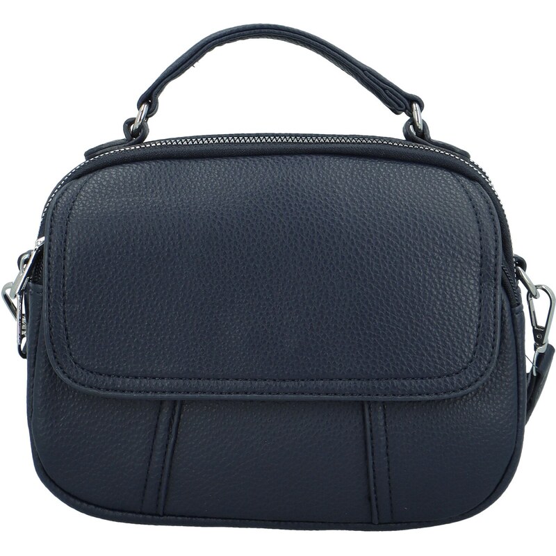 MaxFly Trendy dámská koženková crossbody kabelka Badamia, tmavě