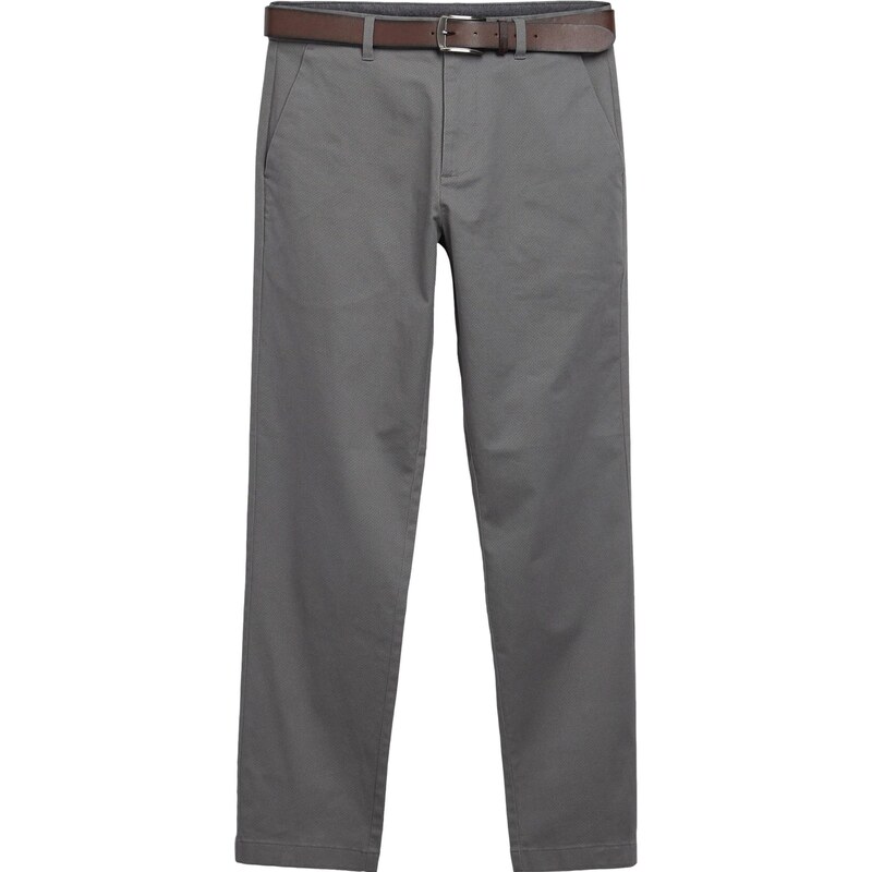 Next Chino kalhoty hnědá / tmavě šedá