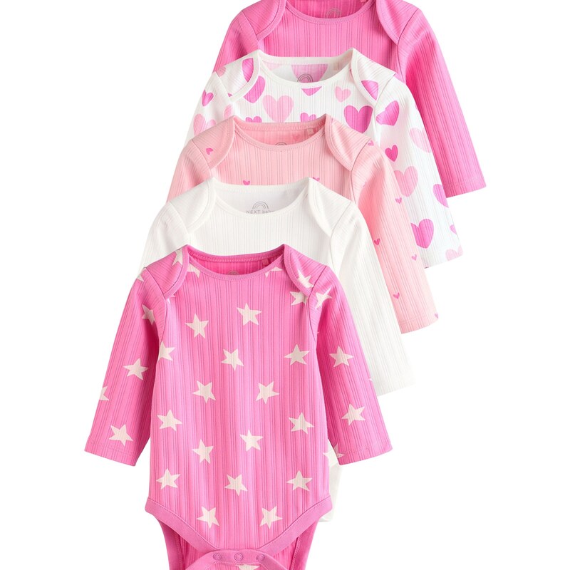 Next Dupačky/body pink / růžová / pitaya / bílá