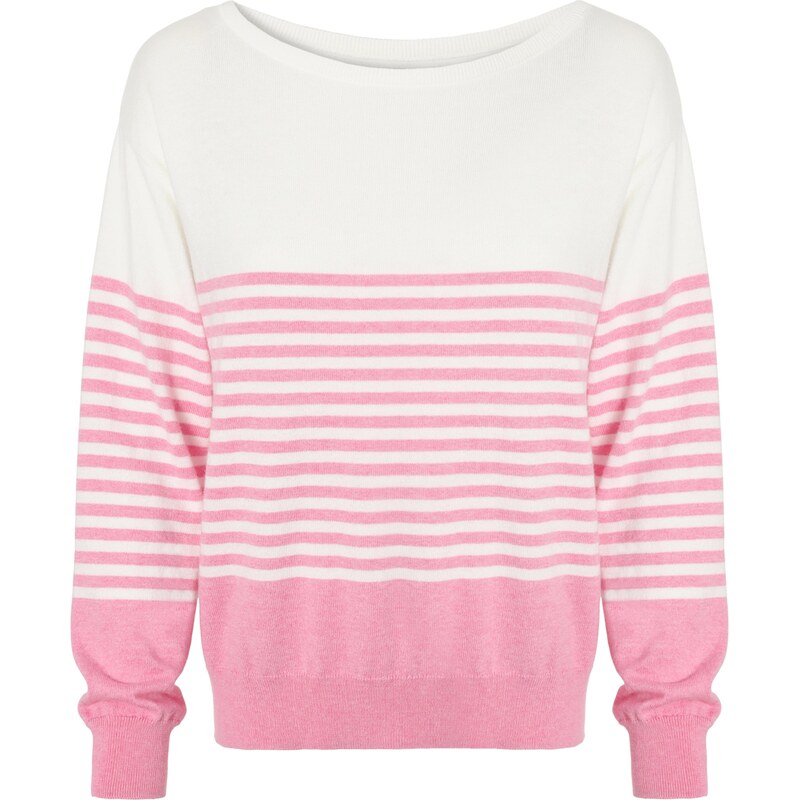 TATUUM Svetr Penny pink / bílá