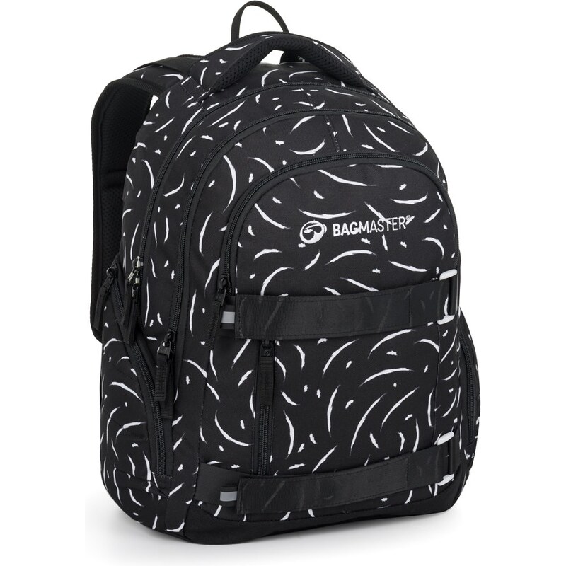 Bagmaster NOMAD 25 A studentský batoh – černo-bílý