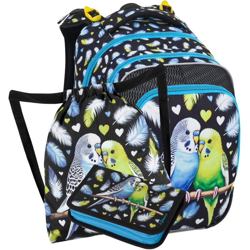 Bagmaster BETA 25 A malý školní set pro prvňáčky – papoušek