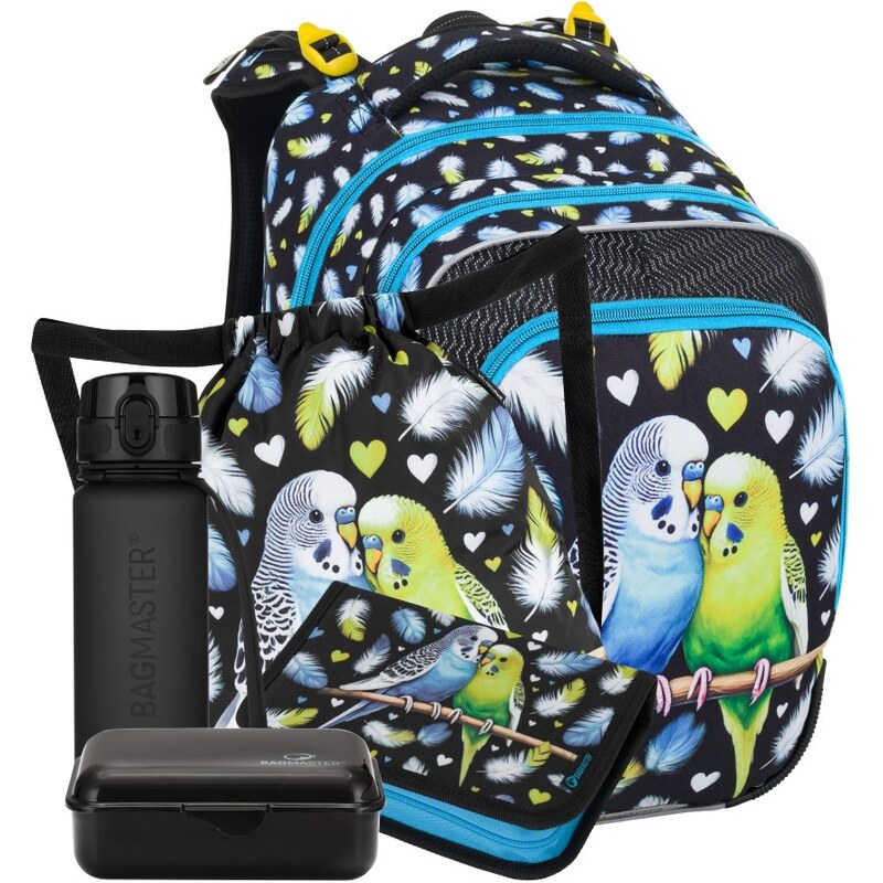 Bagmaster BETA 25 A velký školní set pro prvňáčky – papoušek