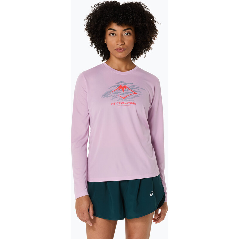 Dámské běžecké tričko Longsleeve ASICS Fujitrail Logo light ube