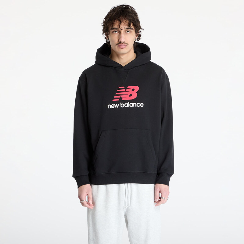 Mikina New Balance Athletics French Terry Logo Hoodie Black Bk M