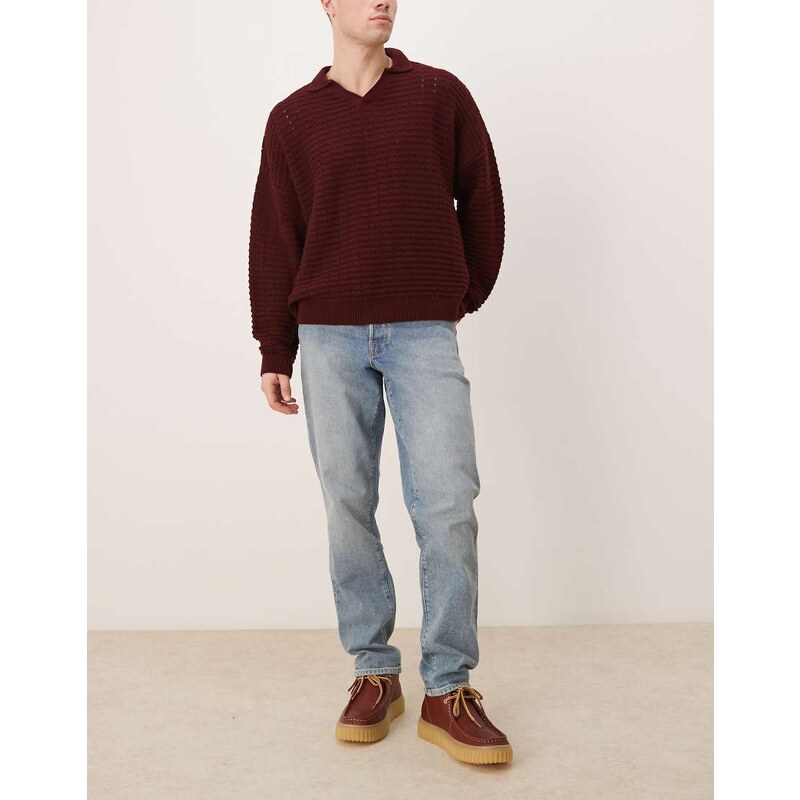 Selected Cole regular tapered fit jeans in mid blue