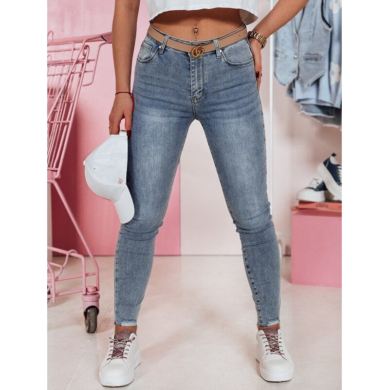BASIC Modré dámské skinny džíny SKINLENA Denim vzor