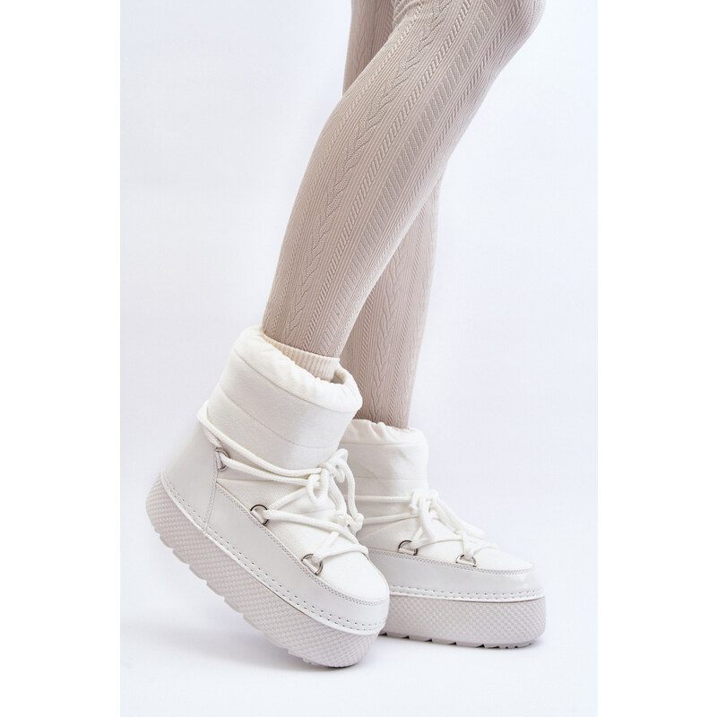 SWEET SHOES Sněhule NB6156 model 191328 bílé - Step in style 113454359