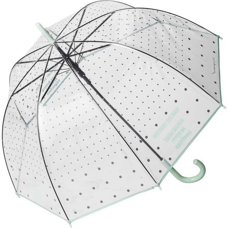 40 Transparentní deštník Minty Dots