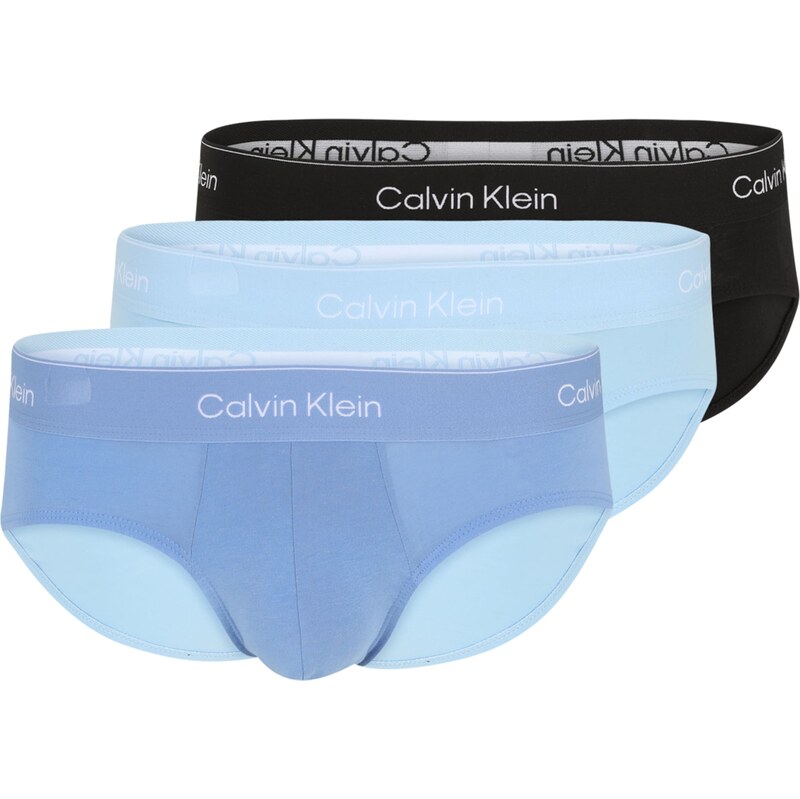 Calvin Klein Slipy modrá / světlemodrá / černá / offwhite