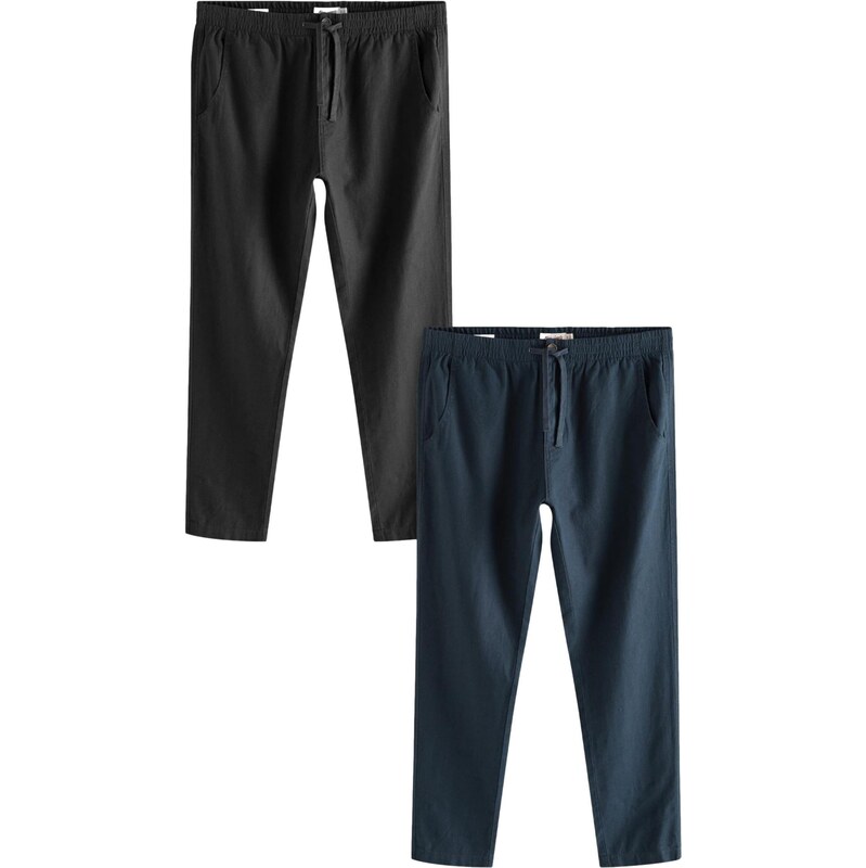 Next Chino kalhoty námořnická modř / černá