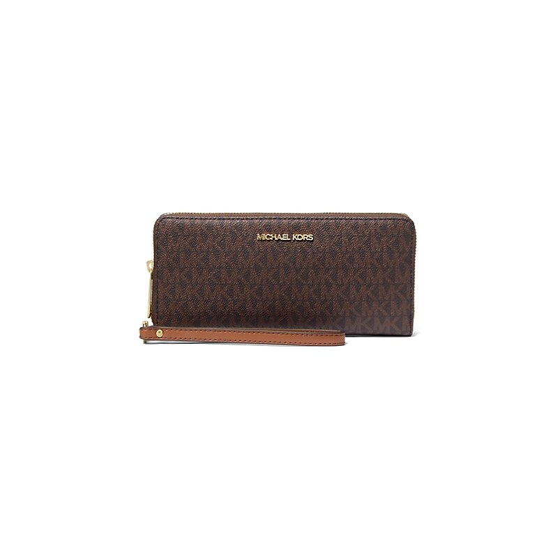 Peněženka Michael Kors jet set travel Continental logo hnědá