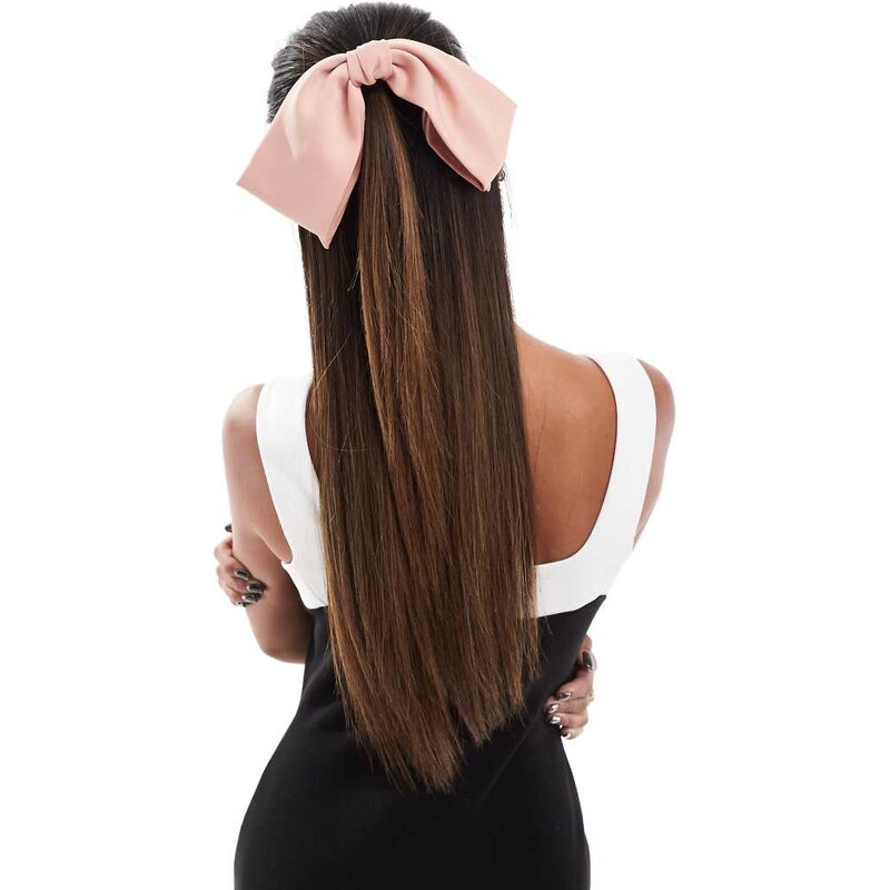 Kitsch Fabric Bow Hair Clip 1pc- Rosewood-No colour 104035398