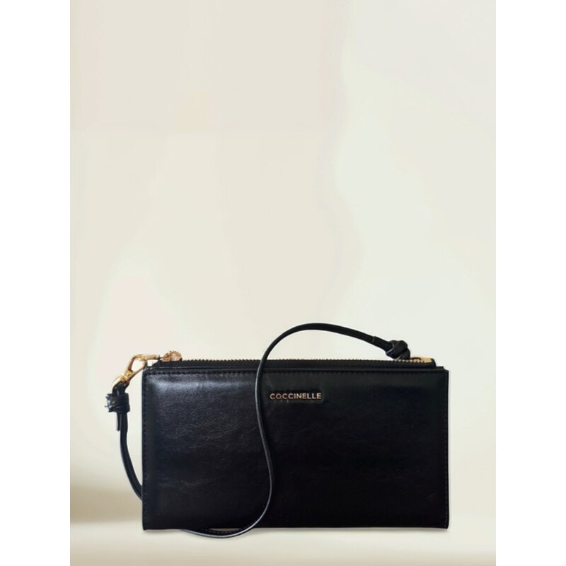 PENĚŽENKA COCCINELLE metallic soft noir 76922027