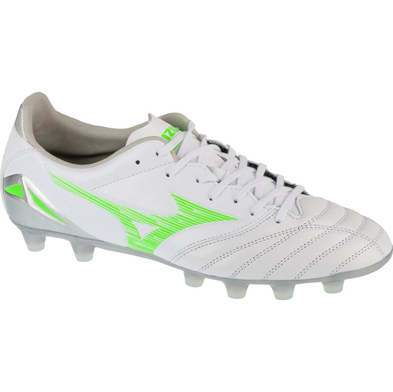Bílé pánské kožené kopačky Mizuno Morelia Neo IV Pro FG Bílá 104038144