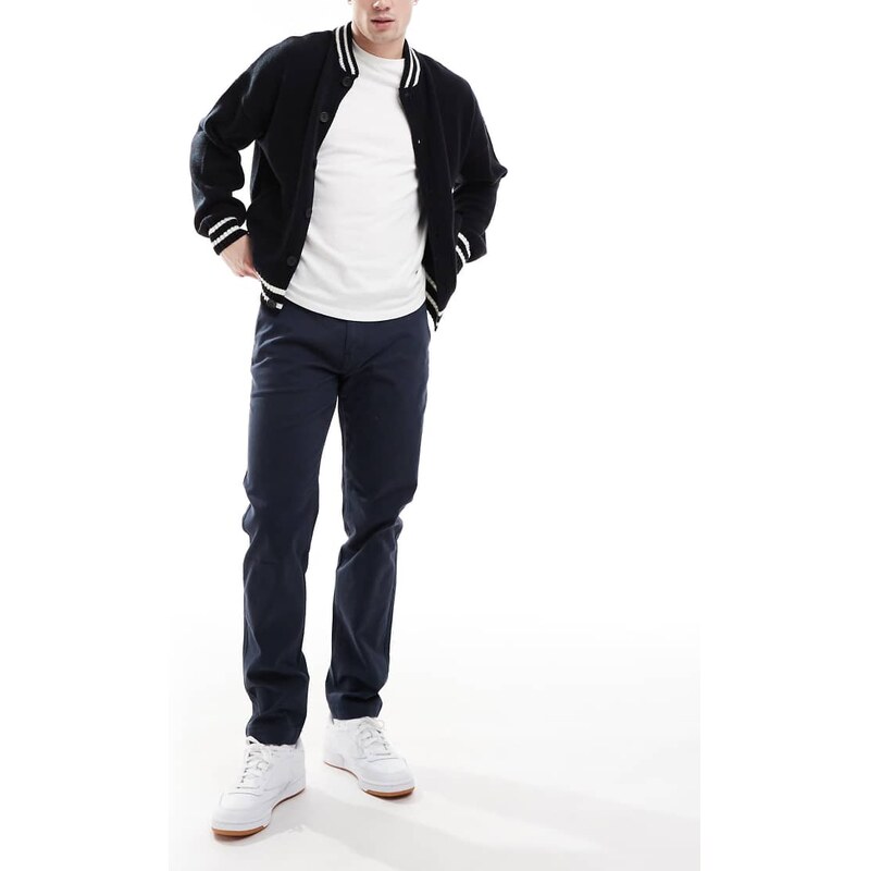Levis XX Chino straight garment dye twill trousers in navy