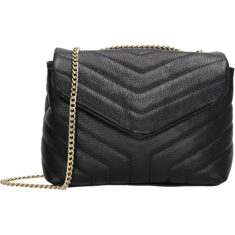 Charm London Černá luxusní kožená crossbody kabelka Eminence 104160985