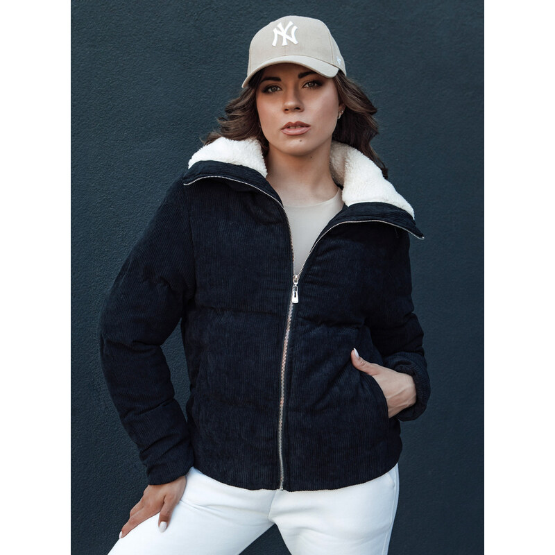 BASIC Černá dámská manšestrová bunda TRENDYGLAM 104057796