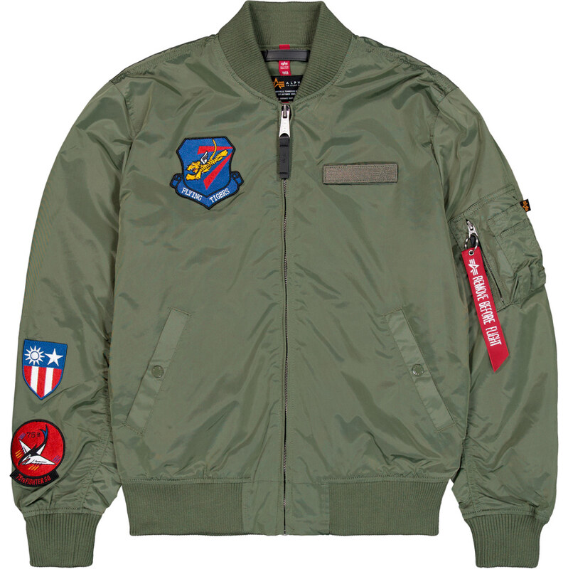 Alpha Industries bunda MA-1 TT Flying Tigers zelená sage 104057819