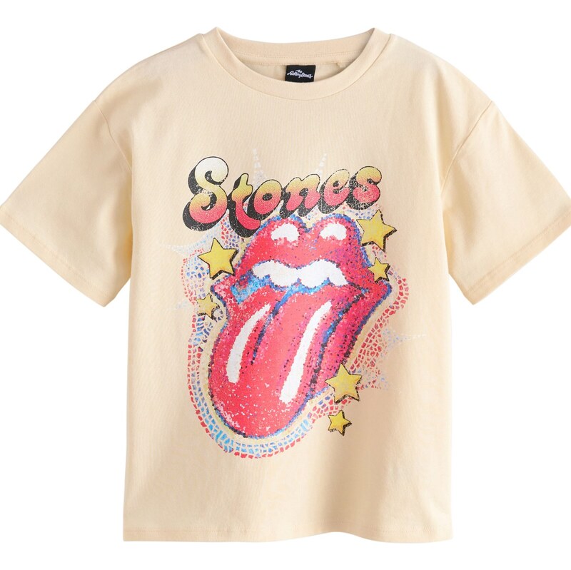 Next Tričko Rolling Stones krémová / královská modrá / červená /