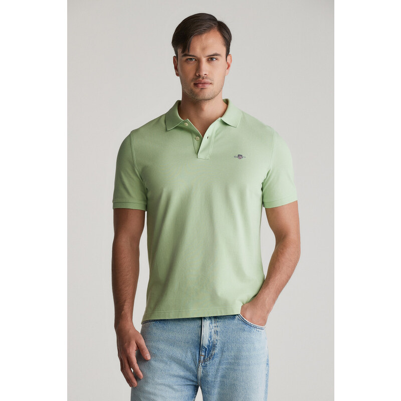 POLOKOŠILE GANT REG SHIELD SS PIQUE POLO APPLE GREEN