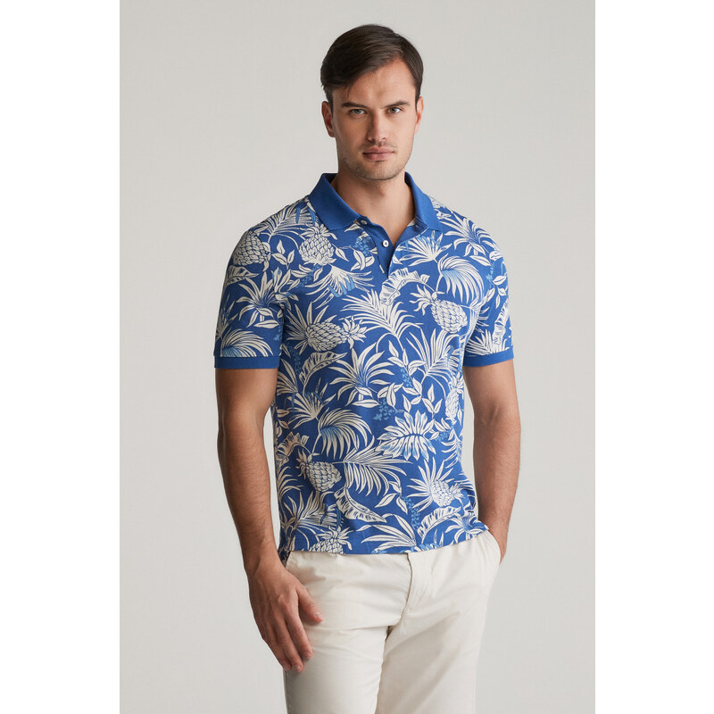 POLOKOŠILE GANT PRINTED SS POLO RICH BLUE