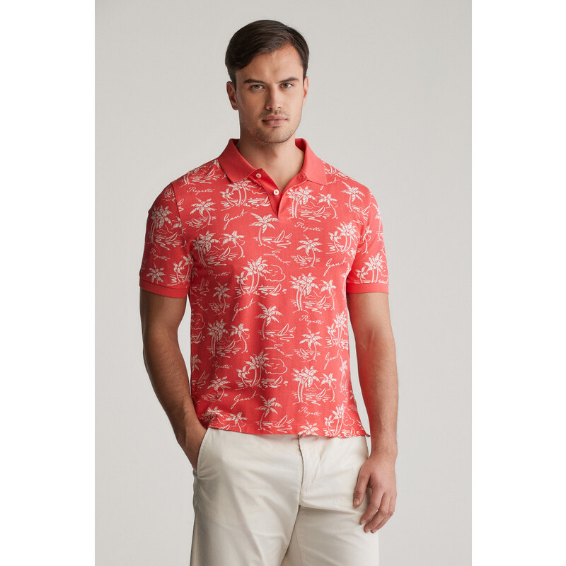 POLOKOŠILE GANT PRINTED SS POLO WATERMELON RED