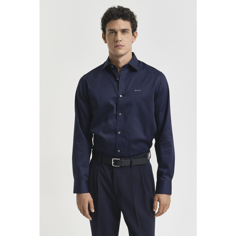 KOŠILE GANT REG SATEEN SHIRT EVENING BLUE