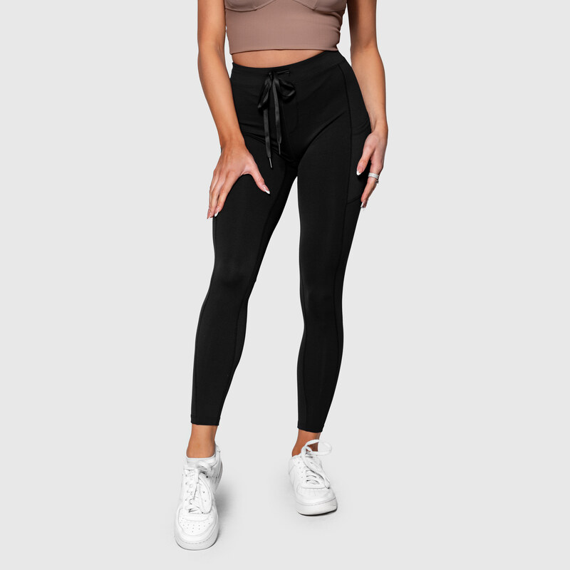 Sportovní legíny s kapsami Iron Aesthetics Active, černé 104071792