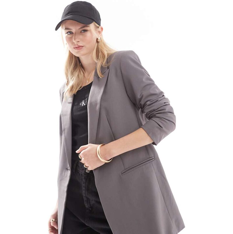 ASOS DESIGN Tall tailored relaxed blazer in grey 104613954