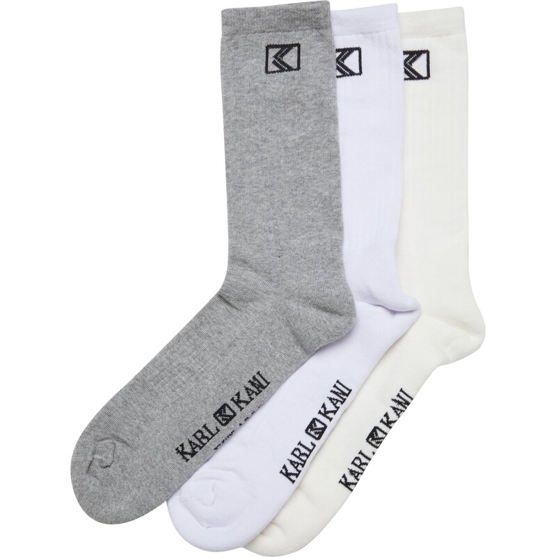 Karl Kani Ponožky šedý melír / černá / bílá / offwhite 105467170