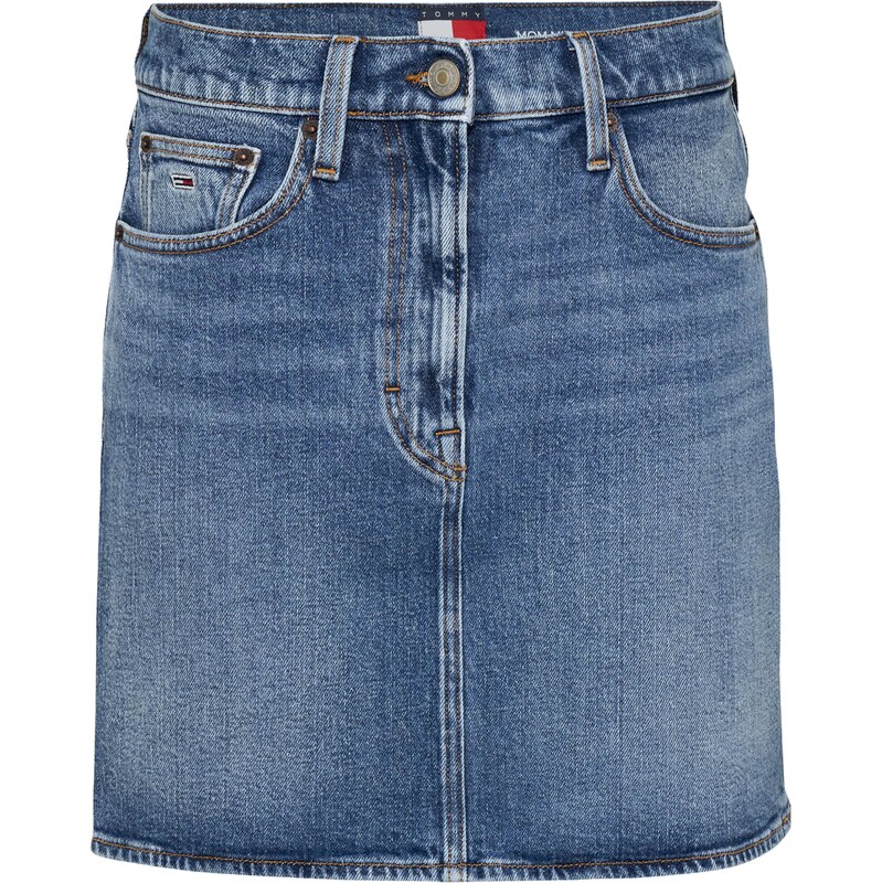 Tommy Jeans Sukně modrá džínovina 104360028