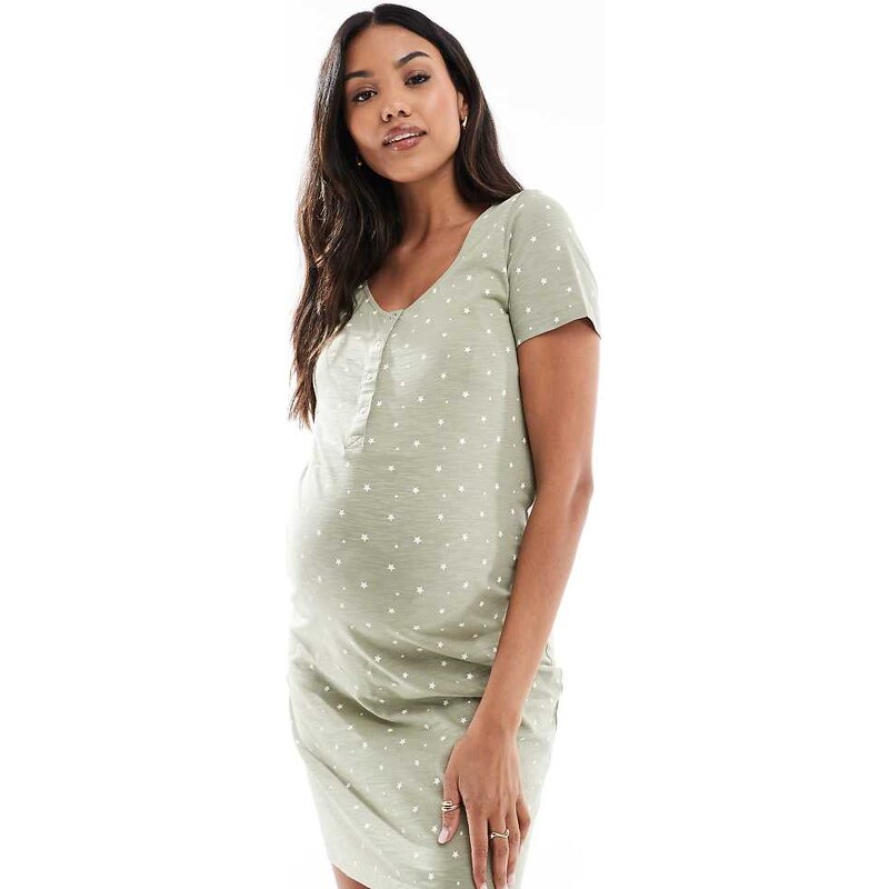 Mama.licious Mamalicious Maternity star print nightdress with